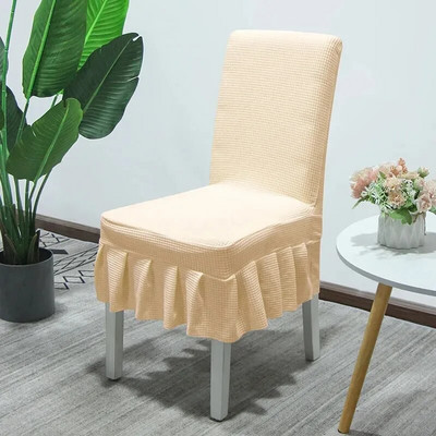 Suknja od deblje tkanine Navlaka za stolicu Kvalitetni spandex rastezljive navlake za stolice za blagovaonicu Kuhinja Banket Home Decor Navlaka za sjedalo