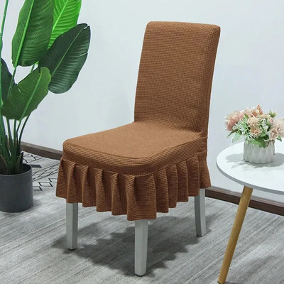 Suknja od deblje tkanine Navlaka za stolicu Kvalitetni spandex rastezljive navlake za stolice za blagovaonicu Kuhinja Banket Home Decor Navlaka za sjedalo