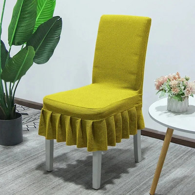 Suknja od deblje tkanine Navlaka za stolicu Kvalitetni spandex rastezljive navlake za stolice za blagovaonicu Kuhinja Banket Home Decor Navlaka za sjedalo
