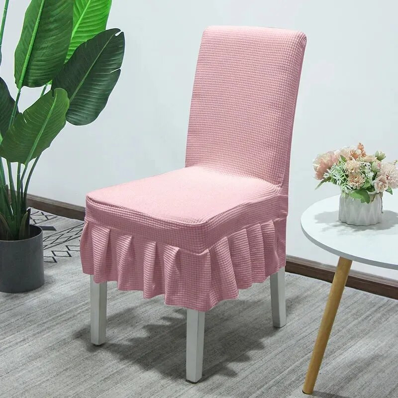 Suknja od deblje tkanine Navlaka za stolicu Kvalitetni spandex rastezljive navlake za stolice za blagovaonicu Kuhinja Banket Home Decor Navlaka za sjedalo