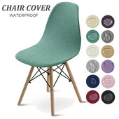 Αδιάβροχο κάλυμμα καρέκλας Shell Jacquard Solid Chair Slipcover Τραπεζαρία Polar Fleece Κάλυμμα καθίσματος καρέκλας για Κουζίνα Hotel Banquet
