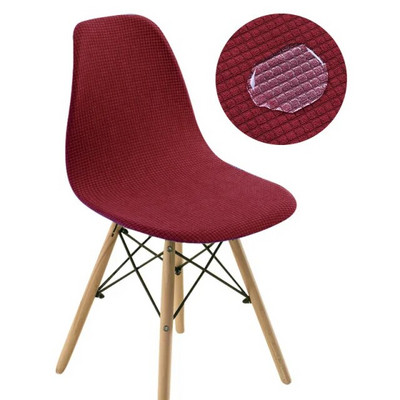 Αδιάβροχο κάλυμμα καρέκλας Shell Jacquard Solid Chair Slipcover Τραπεζαρία Polar Fleece Κάλυμμα καθίσματος καρέκλας για Κουζίνα Hotel Banquet