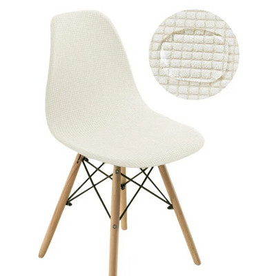 Αδιάβροχο κάλυμμα καρέκλας Shell Jacquard Solid Chair Slipcover Τραπεζαρία Polar Fleece Κάλυμμα καθίσματος καρέκλας για Κουζίνα Hotel Banquet