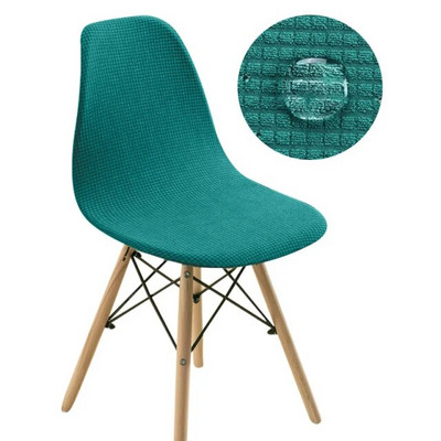 Αδιάβροχο κάλυμμα καρέκλας Shell Jacquard Solid Chair Slipcover Τραπεζαρία Polar Fleece Κάλυμμα καθίσματος καρέκλας για Κουζίνα Hotel Banquet