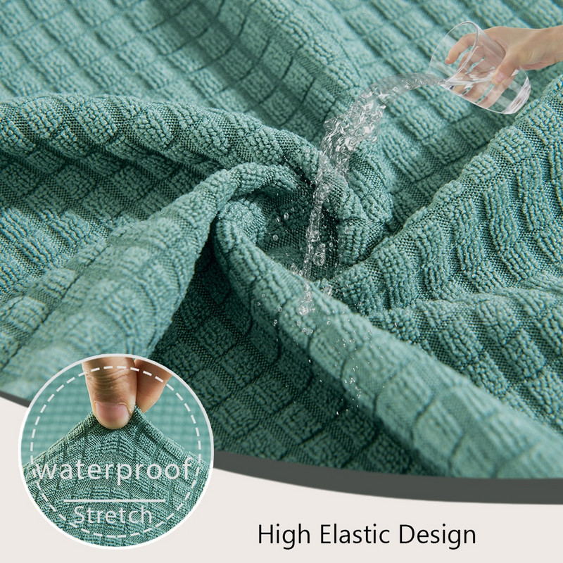 Αδιάβροχο κάλυμμα καρέκλας Shell Jacquard Solid Chair Slipcover Τραπεζαρία Polar Fleece Κάλυμμα καθίσματος καρέκλας για Κουζίνα Hotel Banquet