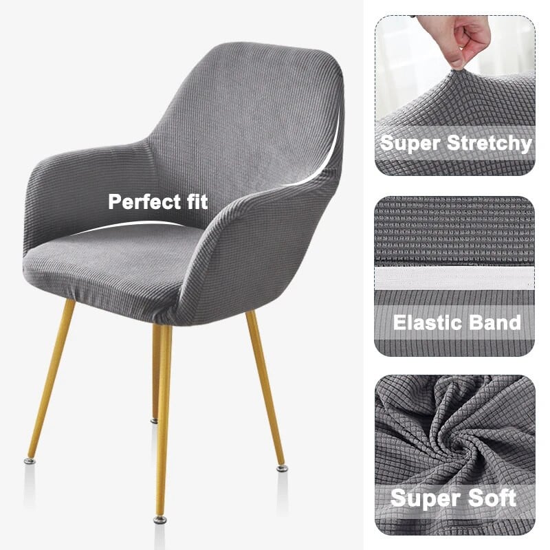 Huse pentru scaune cu braț înalt în carouri Huse pentru scaune de sufragerie elastice Huse pentru fotoliu Huse pentru scaune de bucătărie anti-alunecare Scaune pentru petrecere de acasă la hotel