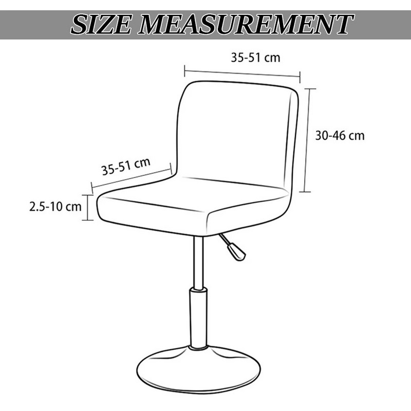 Elastingas tvirtas trumpas nugaros užvalkalas Spandex baro kėdės užvalkalas Berankis kėdės sėdynės užvalkalas Viešbučių banketams Svetainės kėdės užvalkalai