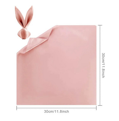 10 buc șervețele din satin pătrate cu tiv țesătură șervețel moale de masă pentru nuntă, petrecere, bucătărie, restaurant, șervețel verde 30x30cm