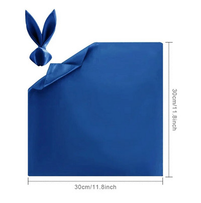 10 buc șervețele din satin pătrate cu tiv țesătură șervețel moale de masă pentru nuntă, petrecere, bucătărie, restaurant, șervețel verde 30x30cm