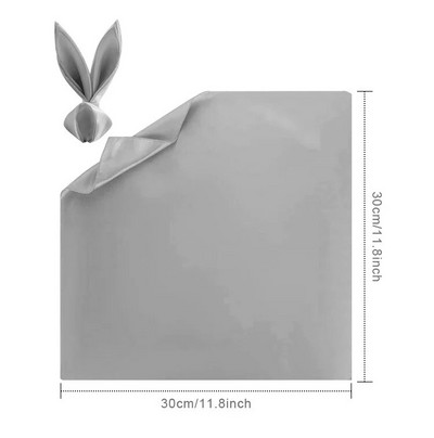 10 buc șervețele din satin pătrate cu tiv țesătură șervețel moale de masă pentru nuntă, petrecere, bucătărie, restaurant, șervețel verde 30x30cm