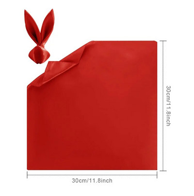 10 buc șervețele din satin pătrate cu tiv țesătură șervețel moale de masă pentru nuntă, petrecere, bucătărie, restaurant, șervețel verde 30x30cm