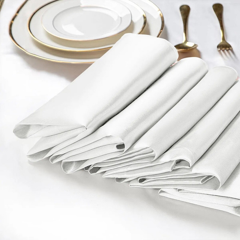 10 buc șervețele din satin pătrate cu tiv țesătură șervețel moale de masă pentru nuntă, petrecere, bucătărie, restaurant, șervețel verde 30x30cm