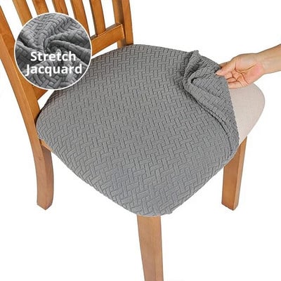 1 vnt. stori tamprūs kėdžių užvalkalai valgomojo kėdėms „Spandex“ kėdžių sėdynės užvalkalo apsauga Biuro kompiuterio valgomojo kėdės užvalkalas