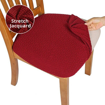 1 vnt. stori tamprūs kėdžių užvalkalai valgomojo kėdėms „Spandex“ kėdžių sėdynės užvalkalo apsauga Biuro kompiuterio valgomojo kėdės užvalkalas
