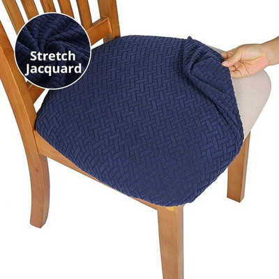 1 vnt. stori tamprūs kėdžių užvalkalai valgomojo kėdėms „Spandex“ kėdžių sėdynės užvalkalo apsauga Biuro kompiuterio valgomojo kėdės užvalkalas