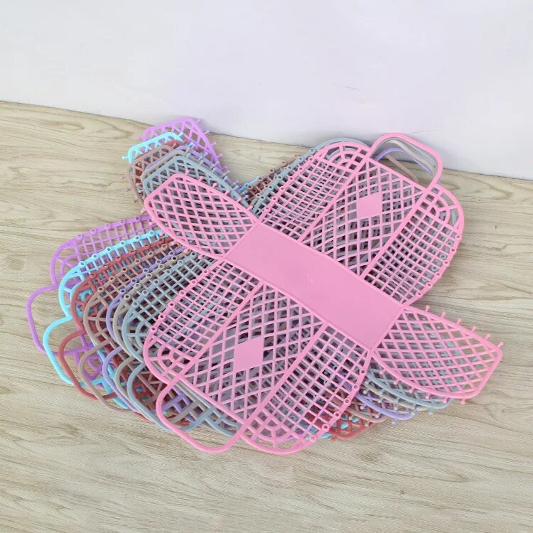 1 τεμ. Καλάθι αποθήκευσης πλυσίματος Μπάνιο Καλάθι πλυντηρίων Πτυσσόμενο διχτυωτό Φορητό Πλαστικό Μπάνιο Διάφορα Καλάθι Πλυντηρίων Συναρμολόγηση