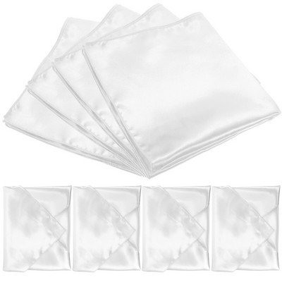 8 buc Servetel din satin Cupa pliata Par floral Prosop de hotel Pânză de culoare uni Roșu Absorbant Restaurant 8buc (roz piersic 43*43cm)