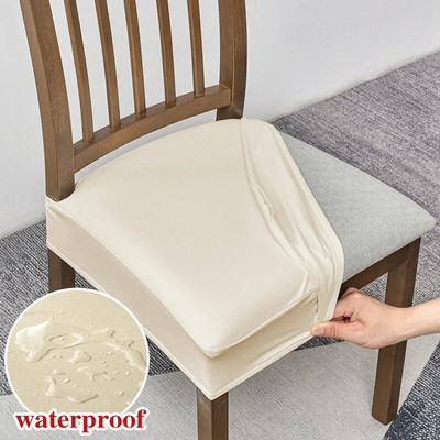 Vodootporne presvlake za stolice u blagovaonici Pu kožne navlake za stolice Bez stražnjih presvlaka Uklonjiva periva zaštita za stolice