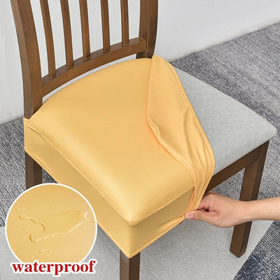 Vodootporne presvlake za stolice u blagovaonici Pu kožne navlake za stolice Bez stražnjih presvlaka Uklonjiva periva zaštita za stolice