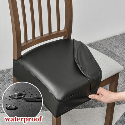 Vodootporne presvlake za stolice u blagovaonici Pu kožne navlake za stolice Bez stražnjih presvlaka Uklonjiva periva zaštita za stolice