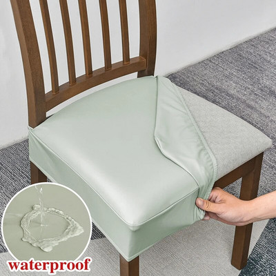 Vodootporne presvlake za stolice u blagovaonici Pu kožne navlake za stolice Bez stražnjih presvlaka Uklonjiva periva zaštita za stolice