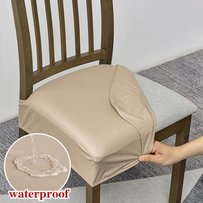 Vodootporne presvlake za stolice u blagovaonici Pu kožne navlake za stolice Bez stražnjih presvlaka Uklonjiva periva zaštita za stolice