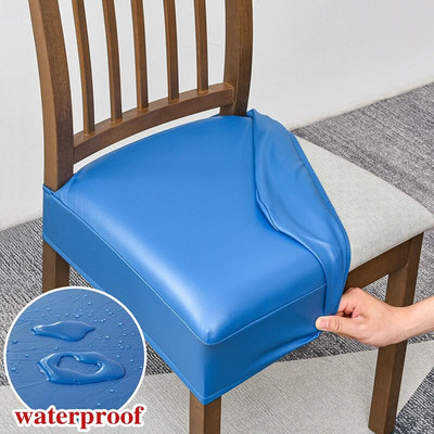 Vodootporne presvlake za stolice u blagovaonici Pu kožne navlake za stolice Bez stražnjih presvlaka Uklonjiva periva zaštita za stolice