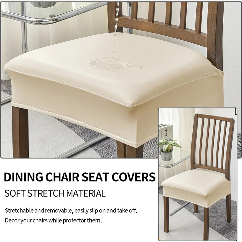Vodootporne presvlake za stolice u blagovaonici Pu kožne navlake za stolice Bez stražnjih presvlaka Uklonjiva periva zaštita za stolice