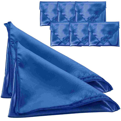 Șervețel din satin Cupă împăturită Floral Păr Hotel Prosop Pânză de culoare uni Roșu Absorbant Restaurant 8buc (roz piersic 43*43cm)