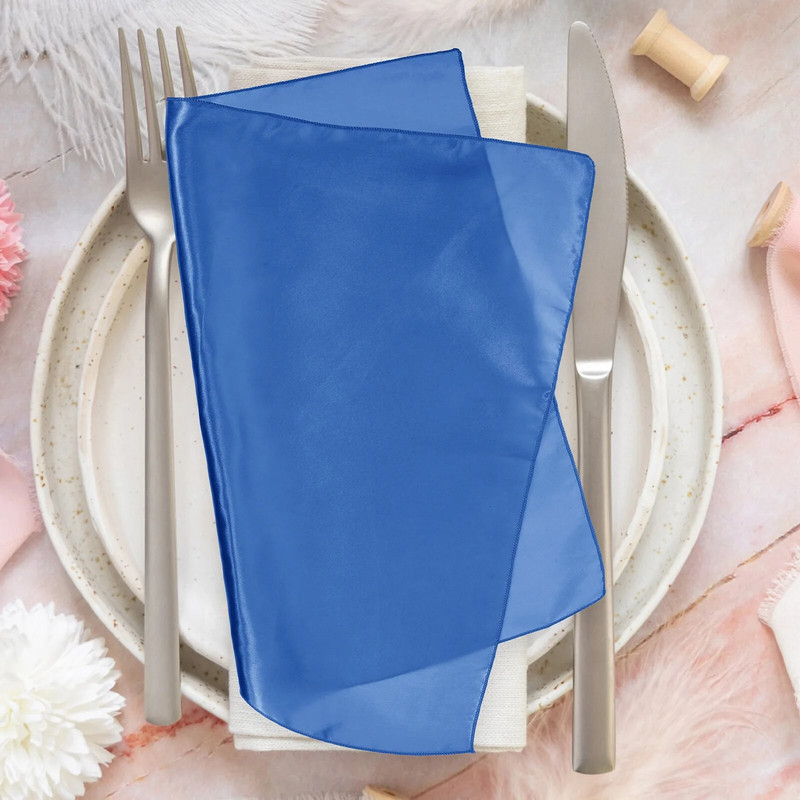 Șervețel din satin Cupă împăturită Floral Păr Hotel Prosop Pânză de culoare uni Roșu Absorbant Restaurant 8buc (roz piersic 43*43cm)