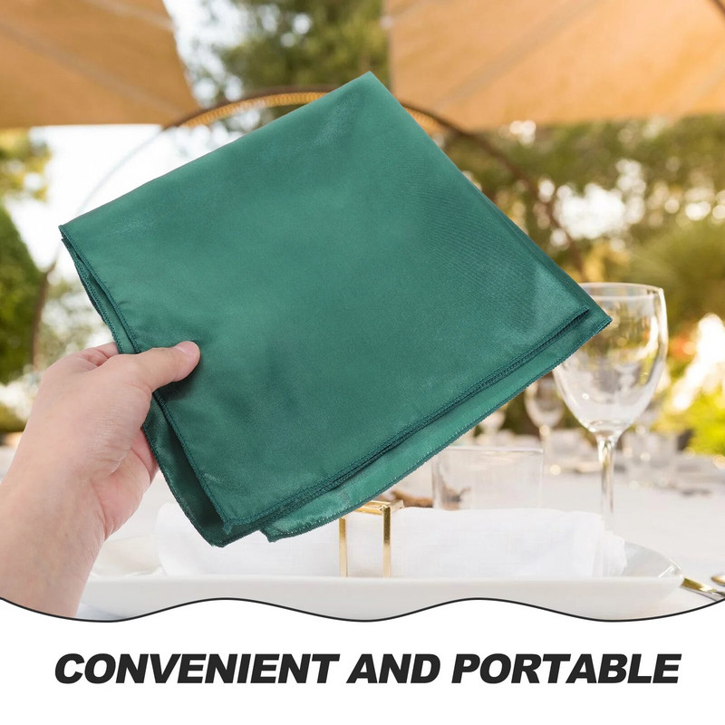 Șervețel din satin Cupă împăturită Floral Păr Hotel Prosop Pânză de culoare uni Roșu Absorbant Restaurant 8buc (roz piersic 43*43cm)