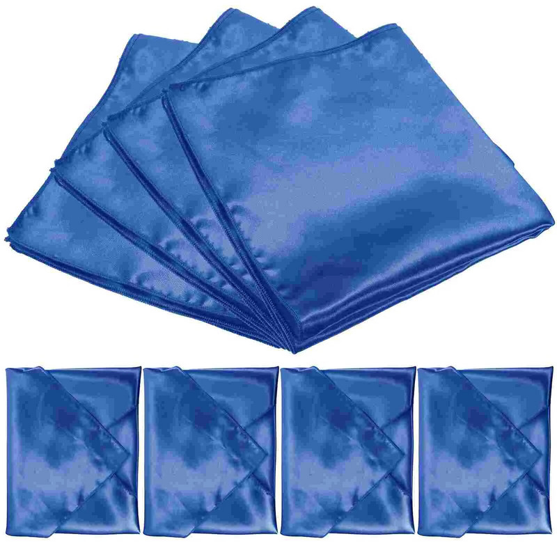 Șervețel din satin Cupă împăturită Floral Păr Hotel Prosop Pânză de culoare uni Roșu Absorbant Restaurant 8buc (roz piersic 43*43cm)
