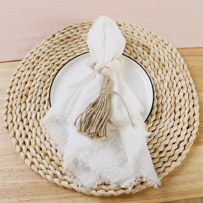 6 bucăți 32x32 cm retro șervețele de nuntă din tifon pânză de brânză din bumbac decor de masă de Crăciun prosoape de ceai pentru masă de petrecere decor rustic
