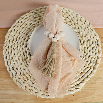 6 bucăți 32x32 cm retro șervețele de nuntă din tifon pânză de brânză din bumbac decor de masă de Crăciun prosoape de ceai pentru masă de petrecere decor rustic