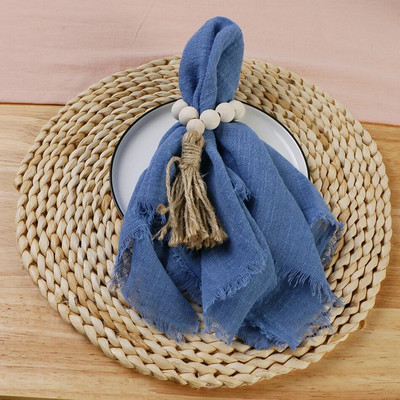 6 bucăți 32x32 cm retro șervețele de nuntă din tifon pânză de brânză din bumbac decor de masă de Crăciun prosoape de ceai pentru masă de petrecere decor rustic