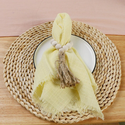 6 bucăți 32x32 cm retro șervețele de nuntă din tifon pânză de brânză din bumbac decor de masă de Crăciun prosoape de ceai pentru masă de petrecere decor rustic