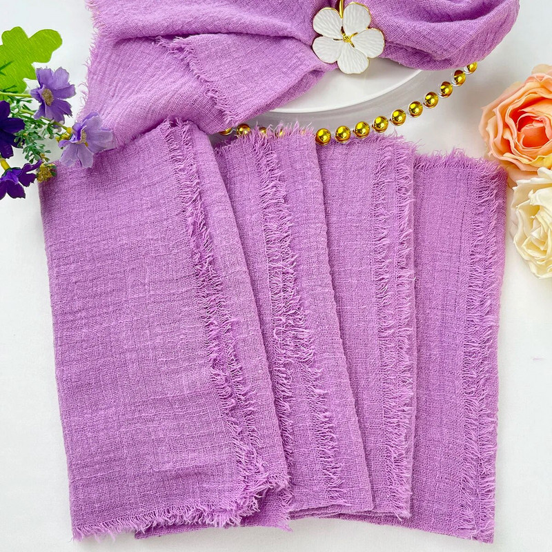 6 ΤΕΜ 32x32cm Ρετρό Γάζες Χαρτοπετσέτες Γάμου Βαμβακερό Τυρόπανο Χριστουγεννιάτικο Διακόσμηση Τραπεζιού Πετσέτες τσαγιού Ρουστίκ Διακόσμηση τραπεζιού για δείπνο