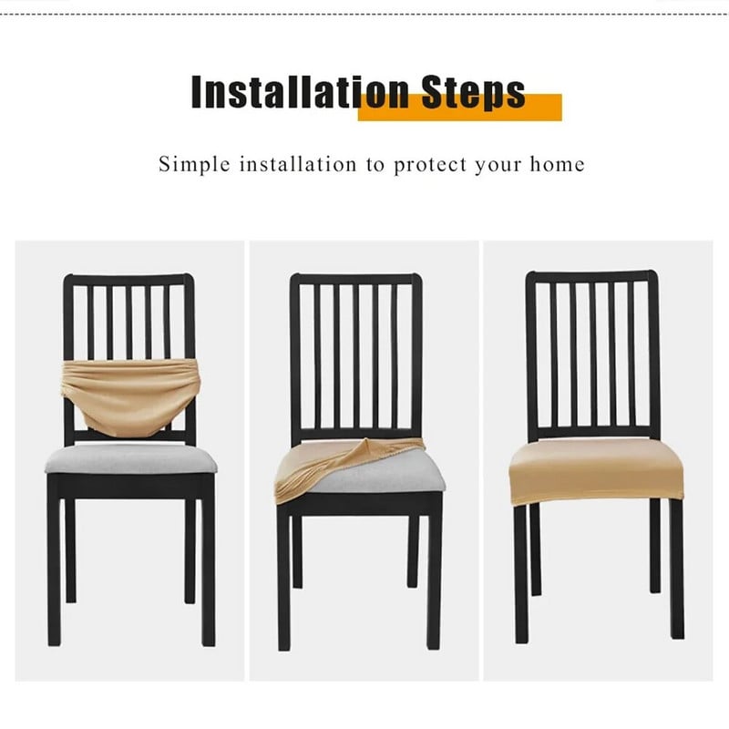 Μαλακό μασίφ βελούδινο κάλυμμα καθίσματος καρέκλας Ψηλό ελαστικό καλύμματα καναπέ καρέκλας Spandex κάλυμμα καρέκλας τραπεζαρία Κουζίνα εστιατόριο Πάρτι