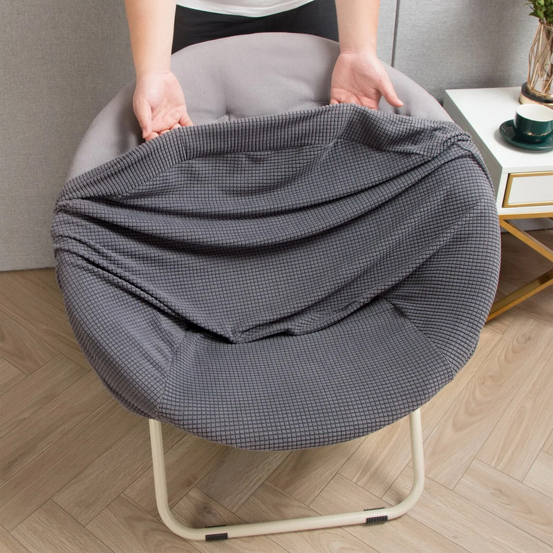 Urijk 1PC Okrugla navlaka za stolicu s tanjurićima Spandex navlaka za stolicu Moon Sauce Štitnik za stolicu Okrugle navlake za stolice za kampiranje