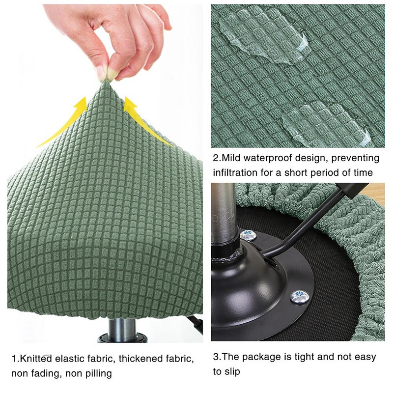 Sutirštintas apvalus kėdės užvalkalas Kavos baro kėdės užvalkalas Elastingas tamprus poliesteris, apvalus plaunamas pagalvėlės sėdynės kėdės užvalkalas