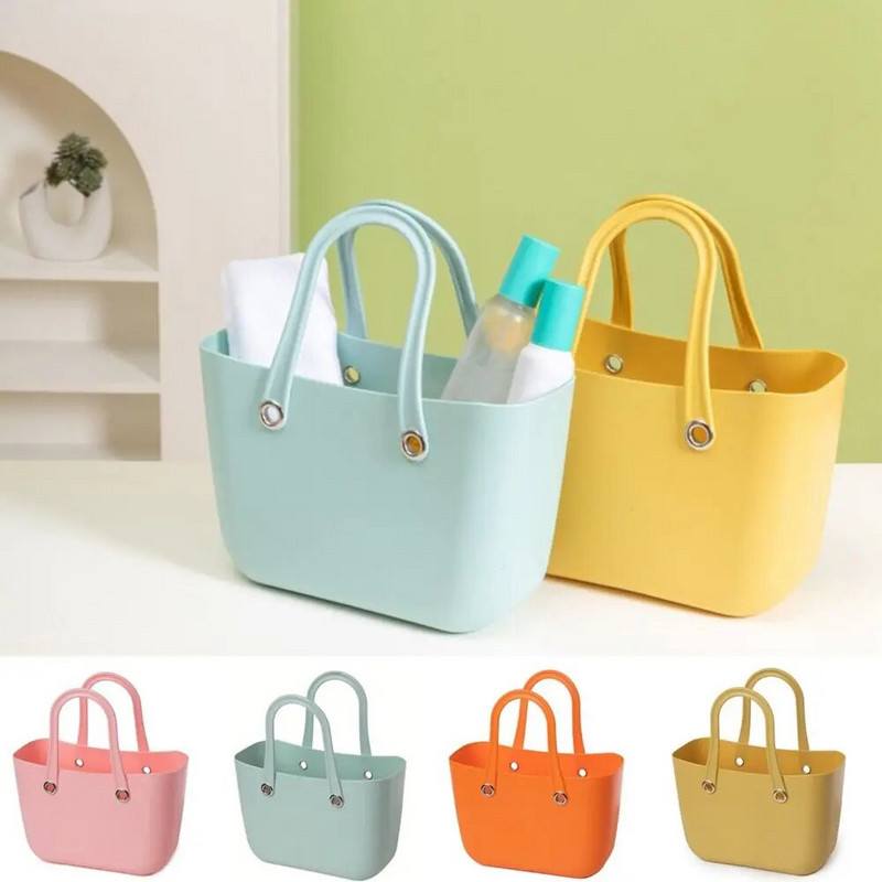 Didelės talpos tuščiaviduris plastikinis laikymo krepšelis su rankena Daugkartinio naudojimo dušo vonios krepšeliai Plastikiniai smulkmenos krepšelio šventė