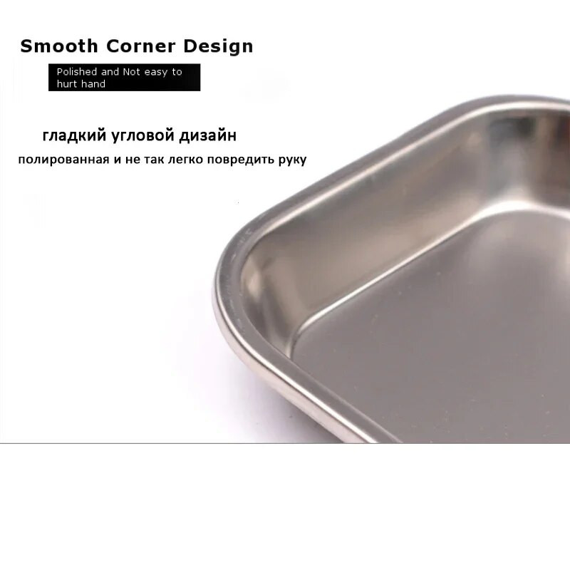 Četvrtasta posuda za pohranu od nehrđajućeg čelika Stomatološki medicinski alati Kuhinjska posuda Tetovaža za nokte Zalihe stomatoloških medicinskih uređaja Posuda