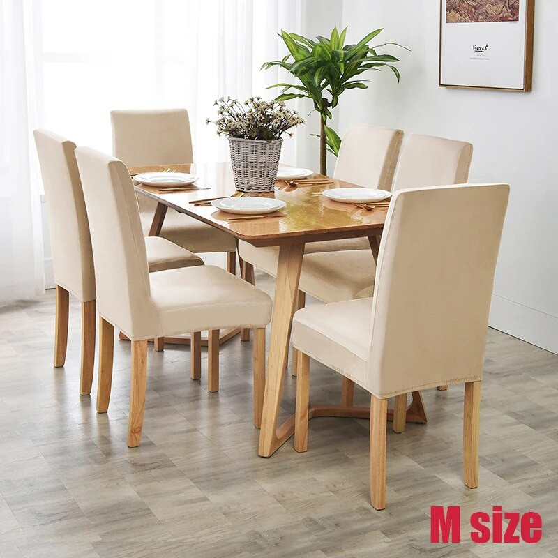 Aukšta nugara ir universalus aksominis kėdės užvalkalas, tamprus minkštas kėdžių užvalkalas, skirtas valgomajam Vestuvių viešbučių namų dekoravimui sėdynės dėklas M XL dydis