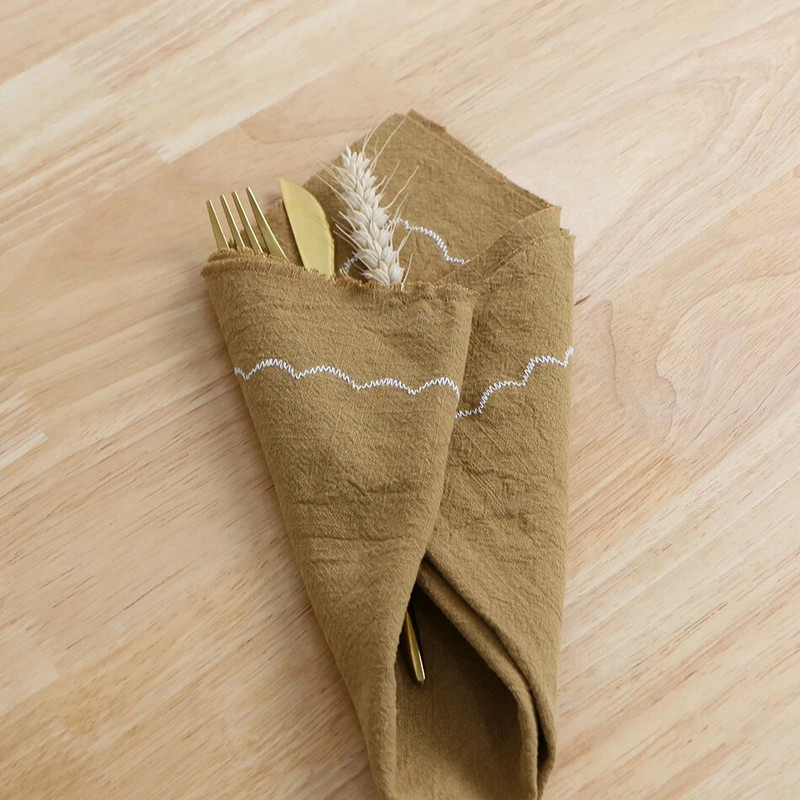 2vnt 40x40cm storos servetėlės Ramie audinys Patogus minkštas plaunamas patvarus daugkartinio naudojimo kanapės virtuvės vestuvėms pietums Namų vakarėliui