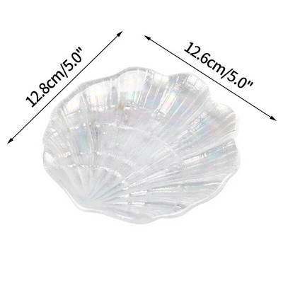 Posude za pohranu nakita Tanjur od školjki Posude za pohranu Čisto bijele keramičke posude za pohranu Prsten Naušnice Tanjur Dizajn kućnog ukrasnog pladnja