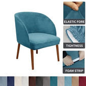 Zakrivljena kratka navlaka za stolac Baršunasta rastezljiva sjedala Navlake za stolice Elastična zaštita za stolice za blagovaonicu Bar Svadbeni banket 1 kom