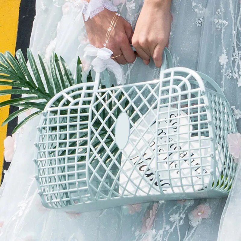 1vnt nešiojamas laikymo krepšelis tuščiaviduris didelis vonios kambario krepšelis, rankinis rotango įvairių reikmenų konteineris Namų virtuvė Apsipirkimo organizatorius
