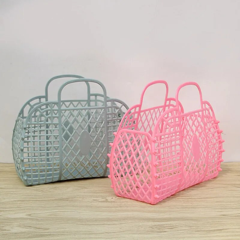 1vnt nešiojamas laikymo krepšelis tuščiaviduris didelis vonios kambario krepšelis, rankinis rotango įvairių reikmenų konteineris Namų virtuvė Apsipirkimo organizatorius