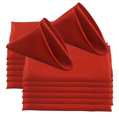 12 buc pătrat 50x50cm șervețel din satin pentru nuntă banchet decorare petrecere de absolvire restaurant cina cafea prosop de ceai șervețele acasă