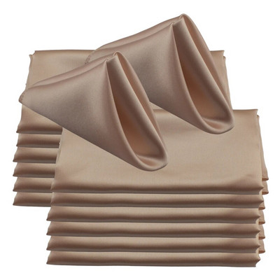 12 buc pătrat 50x50cm șervețel din satin pentru nuntă banchet decorare petrecere de absolvire restaurant cina cafea prosop de ceai șervețele acasă